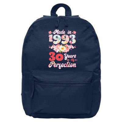 Flower Floral Made In 1993 30 Years Of Perfection 16 in Basic Backpack