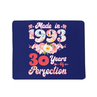 Flower Floral Made In 1993 30 Years Of Perfection Mousepad