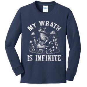 Funny Frog Meme My Wrath Is Infinite Frog Pond Kids Long Sleeve Shirt