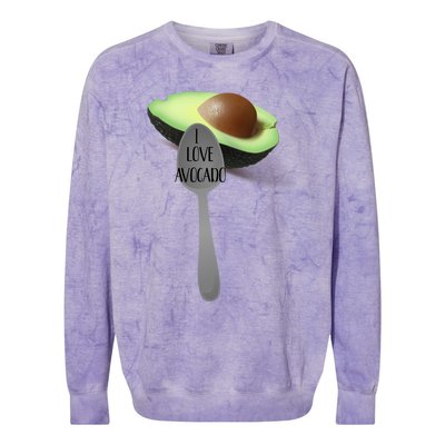 Funny Feed Me Avocado Spoon Food Meaningful Gift Colorblast Crewneck Sweatshirt