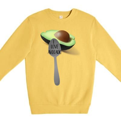 Funny Feed Me Avocado Spoon Food Meaningful Gift Premium Crewneck Sweatshirt