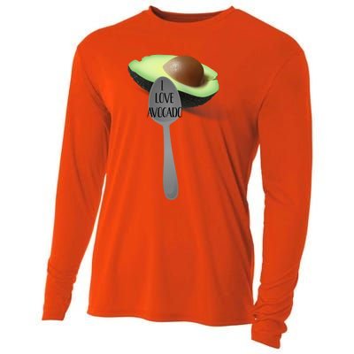 Funny Feed Me Avocado Spoon Food Meaningful Gift Cooling Performance Long Sleeve Crew