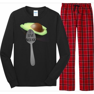 Funny Feed Me Avocado Spoon Food Meaningful Gift Long Sleeve Pajama Set