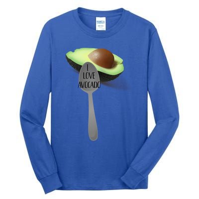 Funny Feed Me Avocado Spoon Food Meaningful Gift Tall Long Sleeve T-Shirt