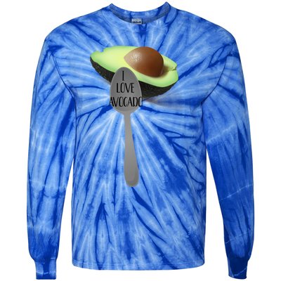 Funny Feed Me Avocado Spoon Food Meaningful Gift Tie-Dye Long Sleeve Shirt