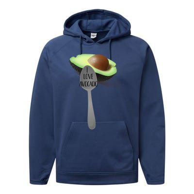 Funny Feed Me Avocado Spoon Food Meaningful Gift Performance Fleece Hoodie