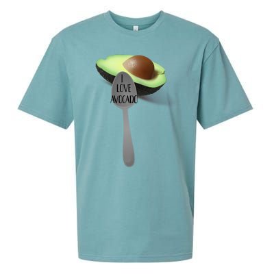 Funny Feed Me Avocado Spoon Food Meaningful Gift Sueded Cloud Jersey T-Shirt