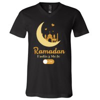 Funny Fasting Mode Ramadan On Cool Islamic Fasting For V-Neck T-Shirt