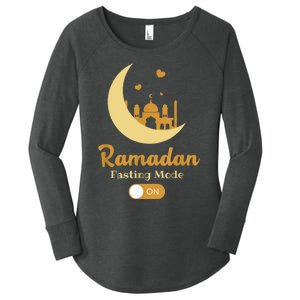 Funny Fasting Mode Ramadan On Cool Islamic Fasting For Women's Perfect Tri Tunic Long Sleeve Shirt