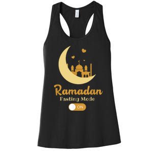 Funny Fasting Mode Ramadan On Cool Islamic Fasting For Women's Racerback Tank