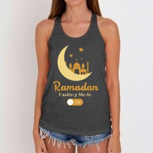 Funny Fasting Mode Ramadan On Cool Islamic Fasting For Women's Knotted Racerback Tank