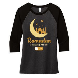 Funny Fasting Mode Ramadan On Cool Islamic Fasting For Women's Tri-Blend 3/4-Sleeve Raglan Shirt