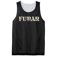 Fubar Funny Military Slang Design Mesh Reversible Basketball Jersey Tank