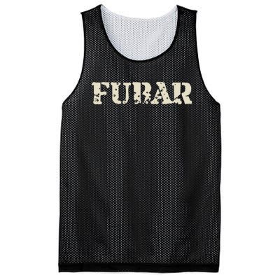 Fubar Funny Military Slang Design Mesh Reversible Basketball Jersey Tank