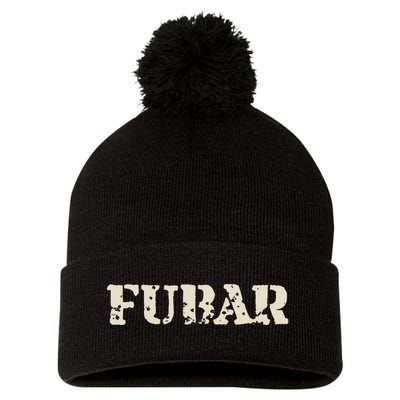 Fubar Funny Military Slang Design Pom Pom 12in Knit Beanie