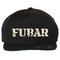 Fubar Funny Military Slang Design Wool Snapback Cap