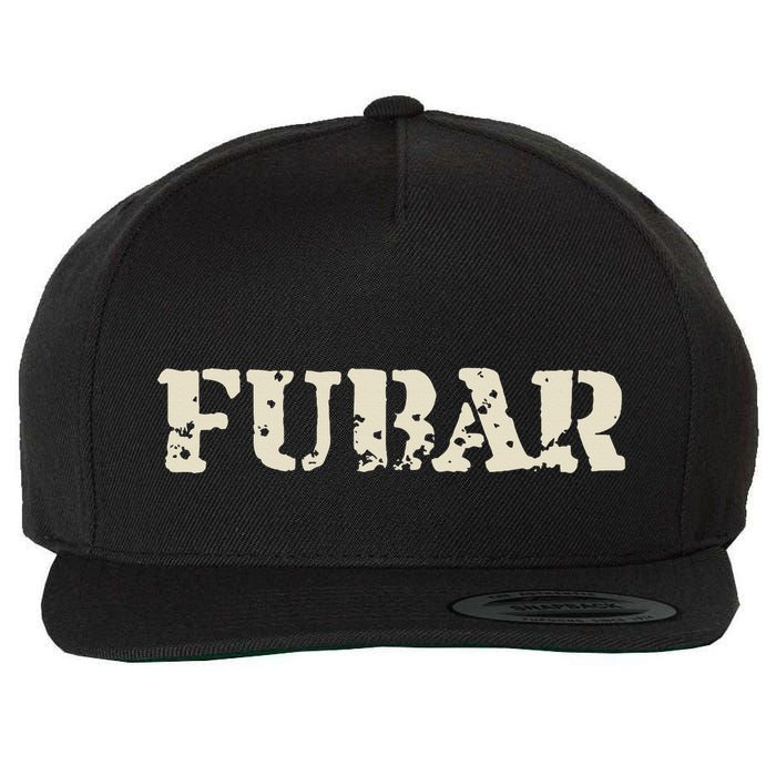 Fubar Funny Military Slang Design Wool Snapback Cap