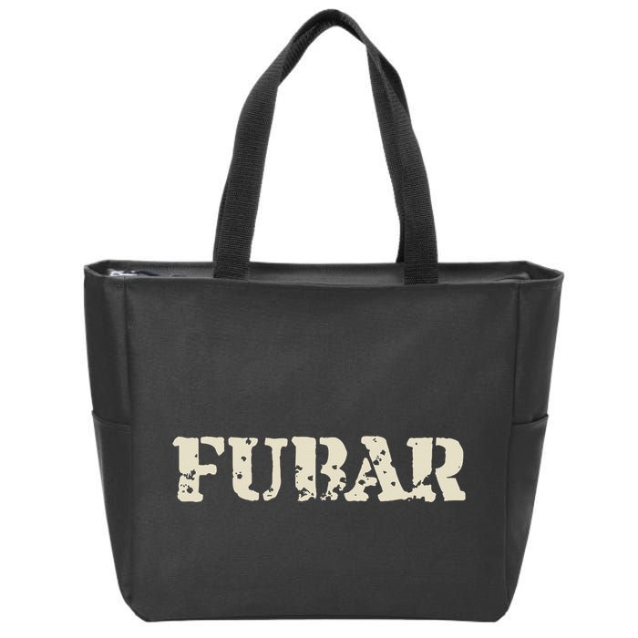 Fubar Funny Military Slang Design Zip Tote Bag