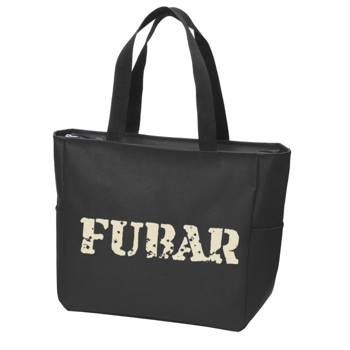 Fubar Funny Military Slang Design Zip Tote Bag