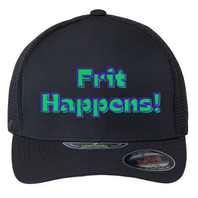 Funny Fused Mosaic Stained Blown Glass Artist Frit Happens Flexfit Unipanel Trucker Cap