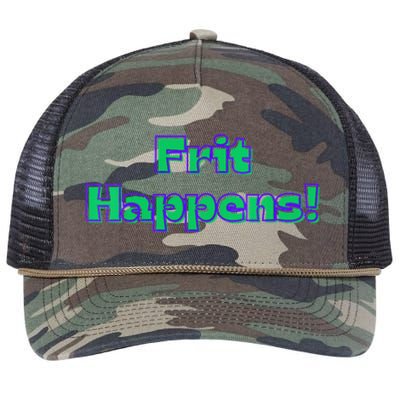 Funny Fused Mosaic Stained Blown Glass Artist Frit Happens Retro Rope Trucker Hat Cap