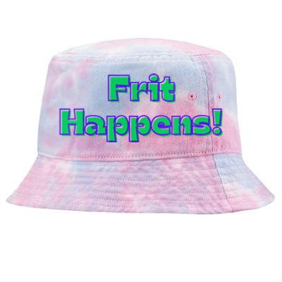 Funny Fused Mosaic Stained Blown Glass Artist Frit Happens Tie-Dyed Bucket Hat