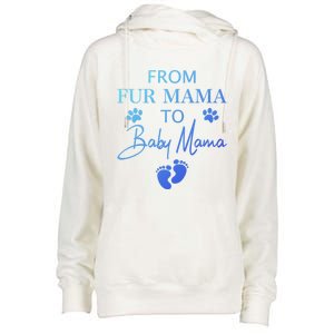 From Fur Mama To Mama Dog Cat Owner New Mom Pregnant Gift Womens Funnel Neck Pullover Hood