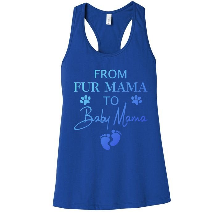 From Fur Mama To Mama Dog Cat Owner New Mom Pregnant Gift Women's Racerback Tank