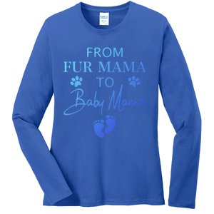 From Fur Mama To Mama Dog Cat Owner New Mom Pregnant Gift Ladies Long Sleeve Shirt