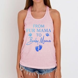 From Fur Mama To Mama Dog Cat Owner New Mom Pregnant Gift Women's Knotted Racerback Tank