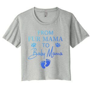 From Fur Mama To Mama Dog Cat Owner New Mom Pregnant Gift Women's Crop Top Tee