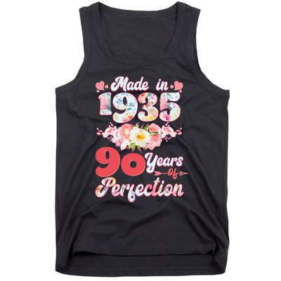 Flower Floral Made In 1935 90 Years Of Perfection Tank Top