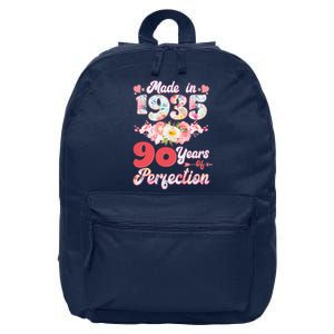 Flower Floral Made In 1935 90 Years Of Perfection 16 in Basic Backpack