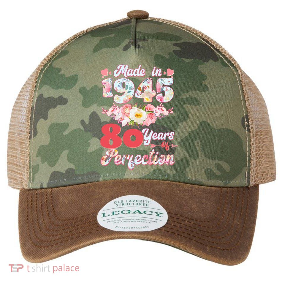 Flower Floral Made In 1945 80 Years Of Perfection Legacy Tie Dye Trucker Hat