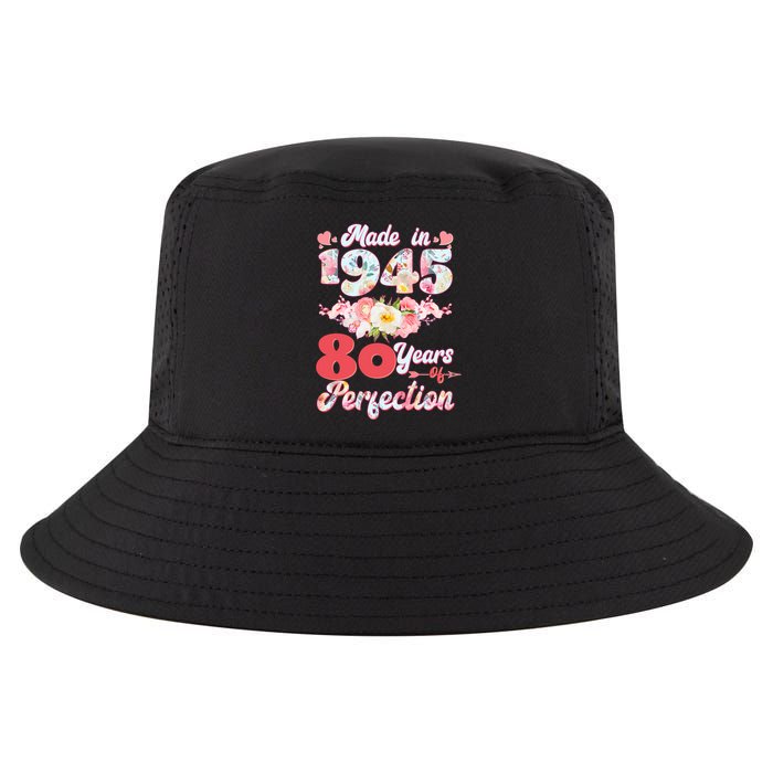 Flower Floral Made In 1945 80 Years Of Perfection Cool Comfort Performance Bucket Hat