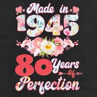 Flower Floral Made In 1945 80 Years Of Perfection Adult Drive Performance Visor