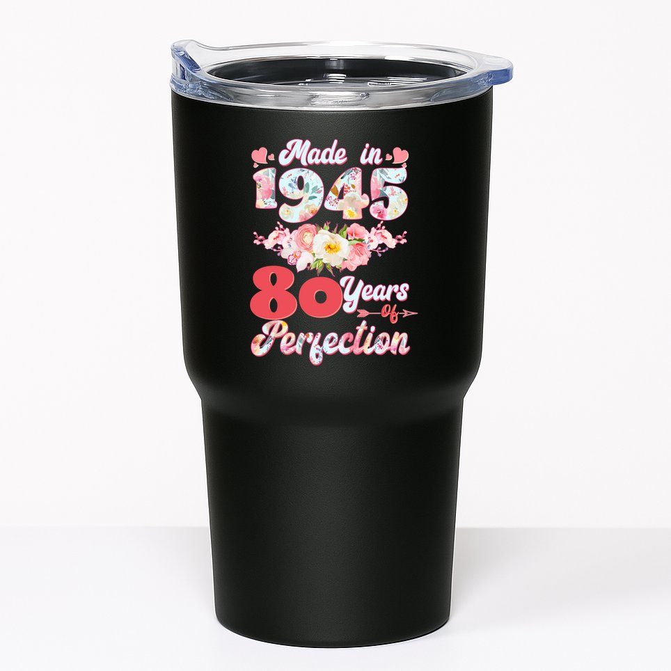 Flower Floral Made In 1945 80 Years Of Perfection Tumbler