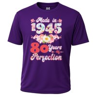 Flower Floral Made In 1945 80 Years Of Perfection Cooling Performance Crew T-Shirt