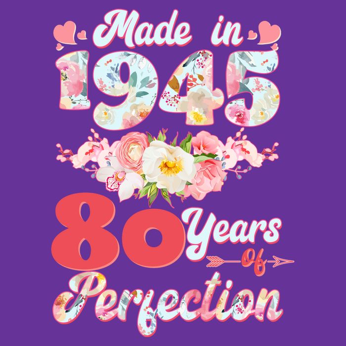 Flower Floral Made In 1945 80 Years Of Perfection Cooling Performance Crew T-Shirt