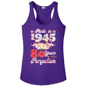 Flower Floral Made In 1945 80 Years Of Perfection Ladies PosiCharge Competitor Racerback Tank