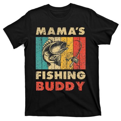 Funny Fishing Mama's Fishing Buddy Vintage Fishing T-Shirt