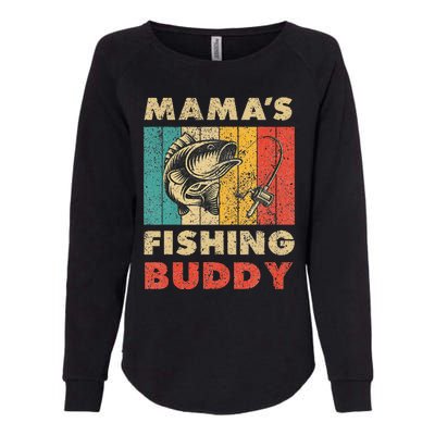 Funny Fishing Mama's Fishing Buddy Vintage Fishing Womens California Wash Sweatshirt