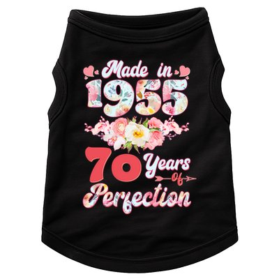 Flower Floral Made In 1955 70 Years Of Perfection Doggie Tank