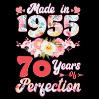 Flower Floral Made In 1955 70 Years Of Perfection City Backpack