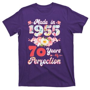 Flower Floral Made In 1955 70 Years Of Perfection T-Shirt