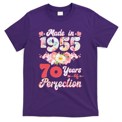 Flower Floral Made In 1955 70 Years Of Perfection T-Shirt