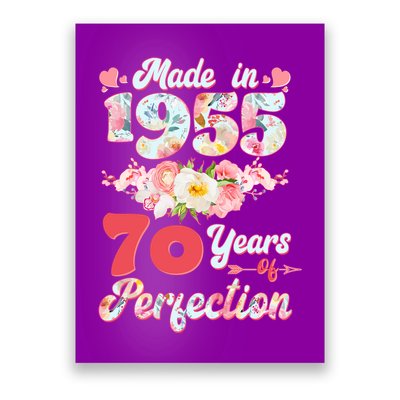 Flower Floral Made In 1955 70 Years Of Perfection Poster