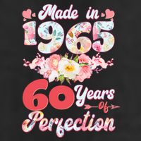 Flower Floral Made In 1965 60 Years Of Perfection Cool Comfort Performance Bucket Hat