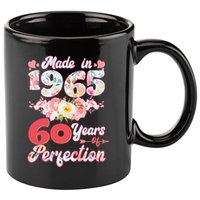 Flower Floral Made In 1965 60 Years Of Perfection 11oz C Handle Ceramic Mug
