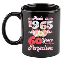 Flower Floral Made In 1965 60 Years Of Perfection 11oz C Handle Ceramic Mug